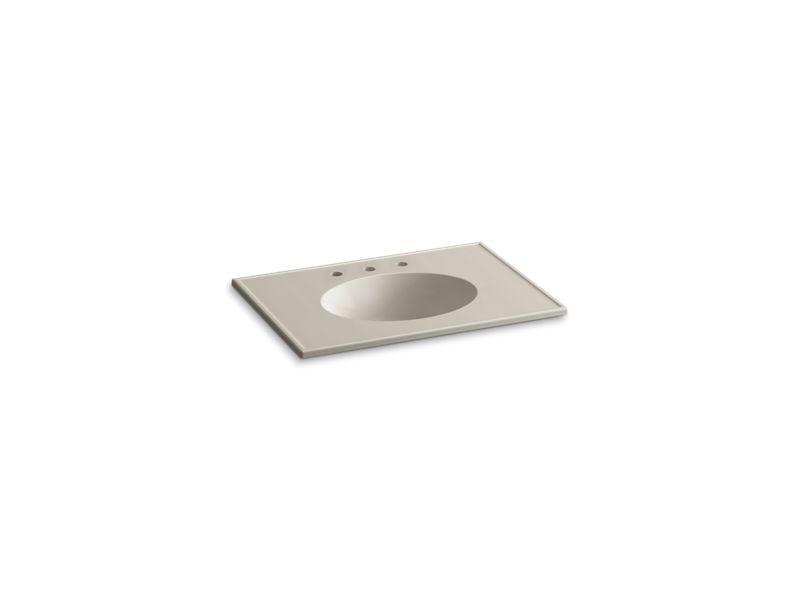 KOHLER Ceramic/Impressions K-2796-8-G85 Sandbar Impressions 31" Vitreous china vanity top with integrated oval sink