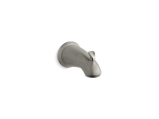 KOHLER K-10281-4-BN Forte Wall-Mount Bath Spout With Diverter, Slip-Fit Connection In Vibrant Brushed Nickel