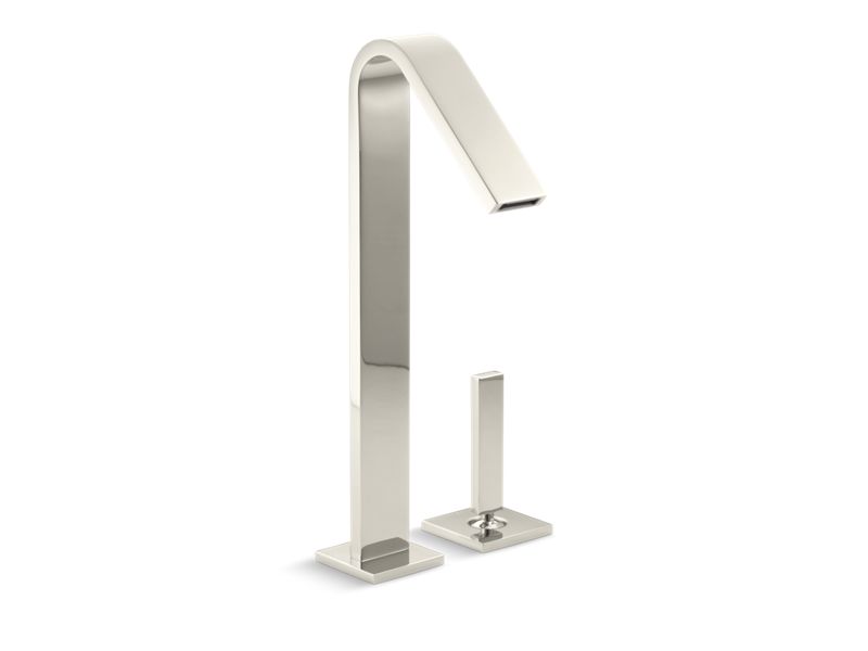 KOHLER K-14660-4-SN Vibrant Polished Nickel Loure Tall Single-handle bathroom sink faucet, 1.2 gpm