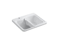 KOHLER K-6657-1-0 River Falls 25" x 22' x 14-15/16" top-mount utility sink with single faucet hole on deck on left side