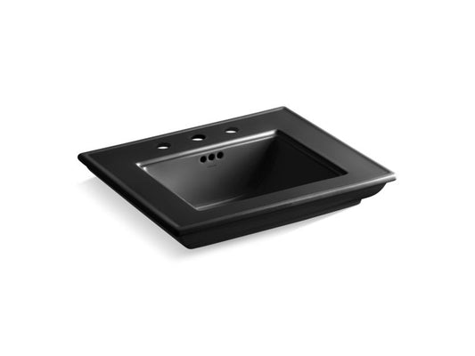 KOHLER K-29999-8-7 Black Black Memoirs Stately 24" pedestal/console table bathroom sink