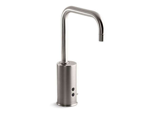 KOHLER K-13474-VS Vibrant Stainless Gooseneck Touchless faucet with Insight technology and temperature mixer, AC-powered
