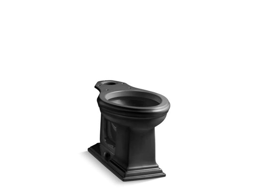 KOHLER K-4380-7 Black Black Memoirs Elongated chair height toilet bowl