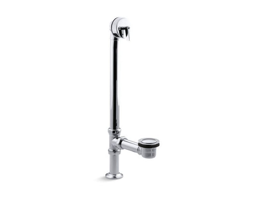 KOHLER K-7159-CP Polished Chrome Artifacts 1-1/2" pop-up bath drain for above- and through-the-floor freestanding bath installations