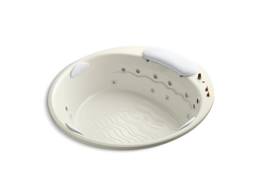 KOHLER K-1397-H2-96 RiverBath 75" x 75" drop-in whirlpool with chromatherapy and heater without jet trim