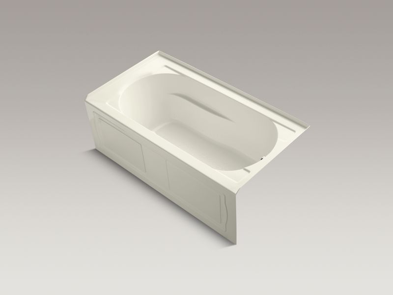 KOHLER K-1357-GHRAW-96 Devonshire 60" x 32" Heated BubbleMassage air bath with Bask, alcove, right drain