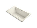 KOHLER K-1174-GHVB-96 Underscore 72" X 42" Drop-In Vibracoustic Bath With Heated Bubblemassage In Biscuit