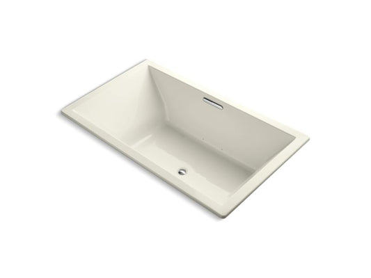 KOHLER K-1174-GHVB-96 Underscore 72" X 42" Drop-In Vibracoustic Bath With Heated Bubblemassage In Biscuit