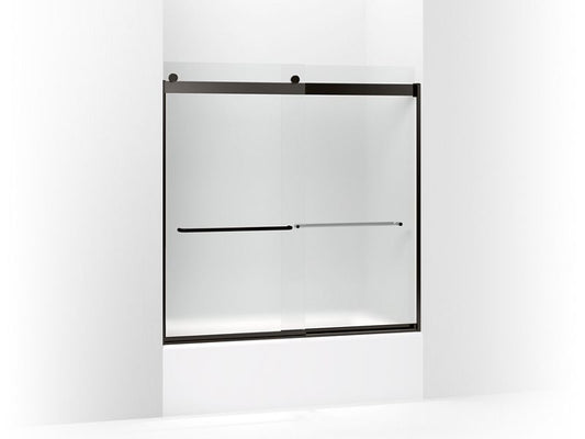 KOHLER K-706005-D3-ABZ Levity Sliding bath door, 59-3/4" H x 54 - 57" W, with 1/4" thick Frosted glass
