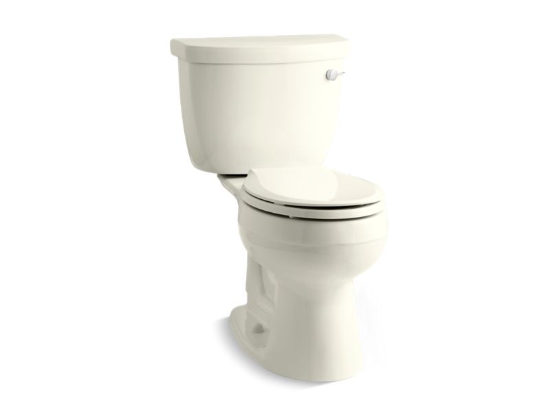 KOHLER K-3887-UR-96 Cimarron Comfort Height two-piece round-front 1.28 gpf toilet with Insuliner tank liner