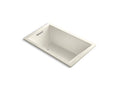 KOHLER K-1849-GHVB-96 Underscore 60" X 36" Drop-In Vibracoustic Bath With Heated Bubblemassage In Biscuit