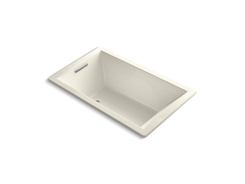 KOHLER K-1849-GHVB-96 Underscore 60" X 36" Drop-In Vibracoustic Bath With Heated Bubblemassage In Biscuit