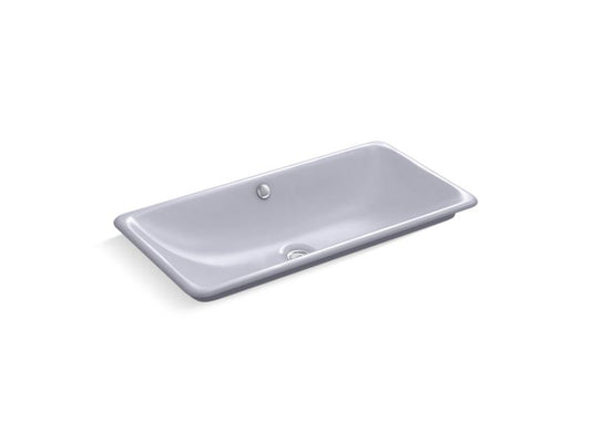 KOHLER K-20212-LG-GRL Iron Plains Trough Rectangle Drop-in/undermount vessel bathroom sink with Lavender Grey painted underside
