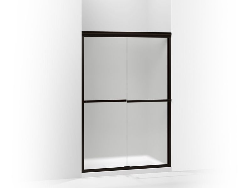 KOHLER K-709063-D3-ABZ Gradient Sliding shower door, 70-1/16" H x 42-5/8 - 47-5/8" W, with 1/4" thick Frosted glass