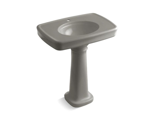 KOHLER K-2347-1-K4 Bancroft 30" pedestal bathroom sink with single faucet hole