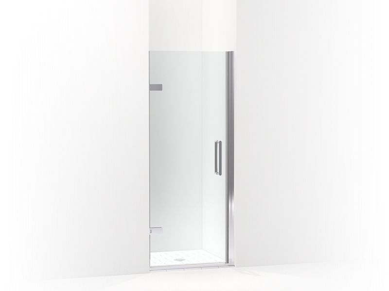 KOHLER K-27582-10L-SHP Bright Polished Silver Composed Frameless pivot shower door, 71-5/8" H x 29-5/8 - 30-3/8" W, with 3/8" thick Crystal Clear glass