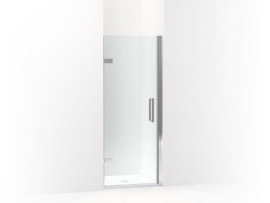 KOHLER K-27582-10L-SHP Bright Polished Silver Composed Frameless pivot shower door, 71-5/8" H x 29-5/8 - 30-3/8" W, with 3/8" thick Crystal Clear glass