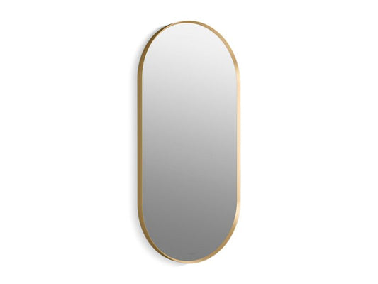 KOHLER K-26051-BGL Moderne Brushed Gold Essential 20" x 40" capsule decorative mirror