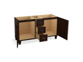 KOHLER K-99524-LG-1WB Damask 60" Bathroom Vanity Cabinet In Claret Suede