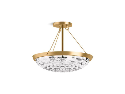 KOHLER K-29374-SF03B-2GL Brushed Moderne Brass Arendela Semi-flush light