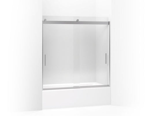 KOHLER K-706001-L-SH Levity Sliding bath door, 59-3/4" H x 54 - 57" W, with 1/4" thick Crystal Clear glass