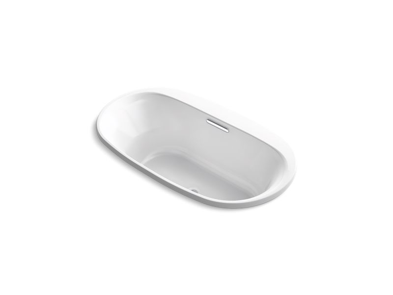 KOHLER K-5716-VBW-0 Underscore 65-1/2" X 35-3/4" Drop-In Vibracoustic Bath With Bask Heated Surface In White