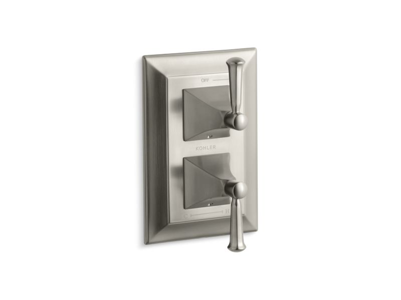 KOHLER K-T10422-4S-BN Memoirs Stately Valve trim with lever handles for stacked valve, requires valve