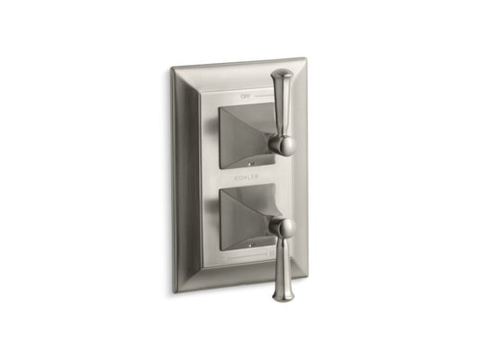 KOHLER K-T10422-4S-BN Memoirs Stately Valve trim with lever handles for stacked valve, requires valve