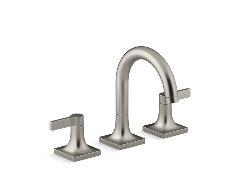 KOHLER K-R22798-4D-BN Vibrant Brushed Nickel Venza Widespread bathroom sink faucet with blade handles