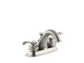 KOHLER K-12266-4-BN Fairfax Centerset bathroom sink faucet with lever handles