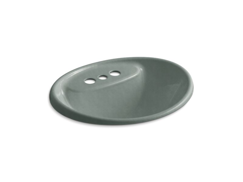 KOHLER K-2839-4-FT Tides Drop-in bathroom sink with 4" centerset faucet holes