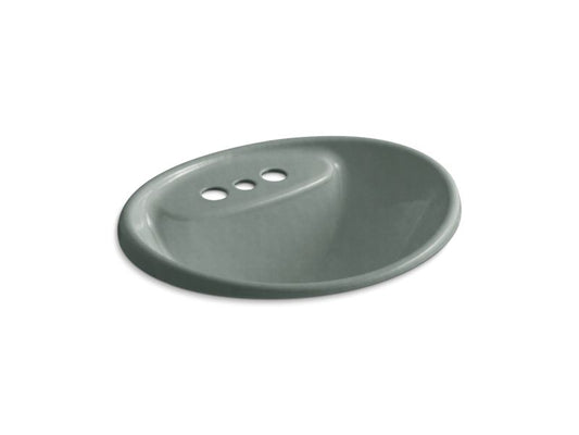 KOHLER K-2839-4-FT Tides Drop-in bathroom sink with 4" centerset faucet holes