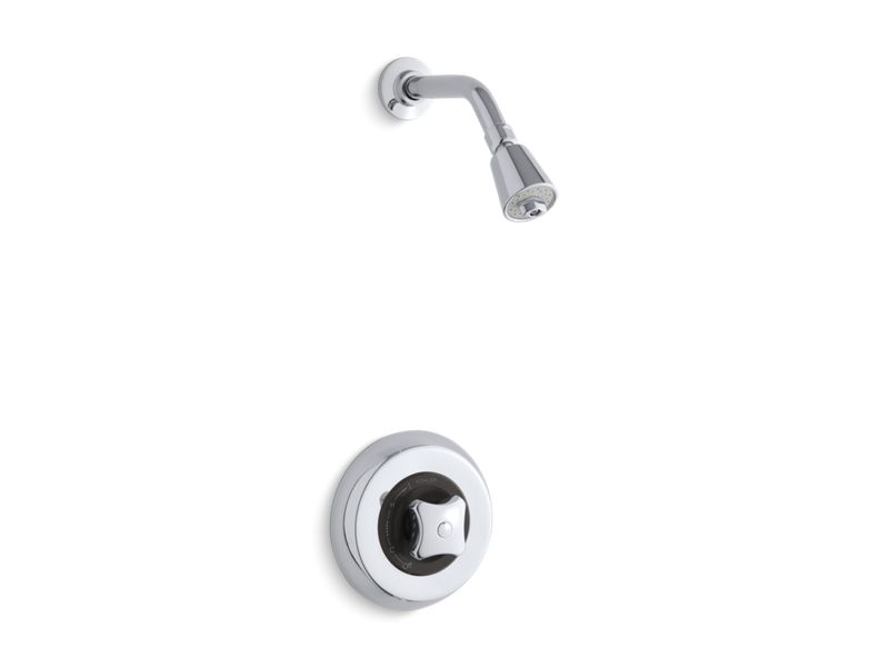 KOHLER K-TS6910-2G-CP Triton Rite-Temp Shower Valve Trim With Standard Handle And 1.75 Gpm Showerhead In Polished Chrome