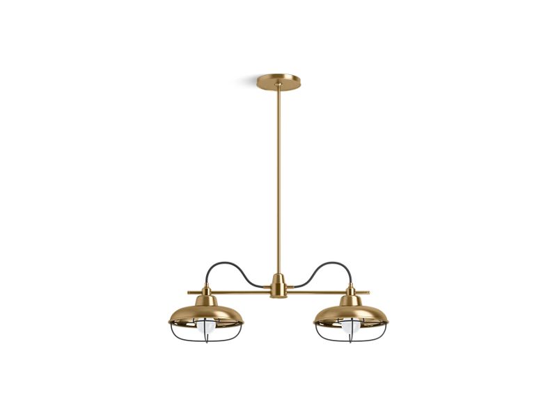KOHLER K-23660-CH02-BGL Modern Farm 23" Linear Chandelier In Moderne Brushed Gold