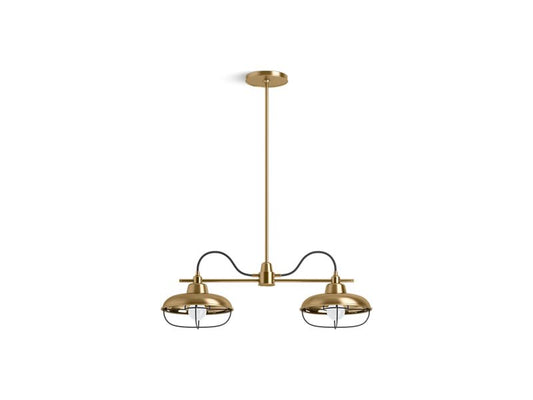 KOHLER K-23660-CH02-BGL Modern Farm 23" Linear Chandelier In Moderne Brushed Gold