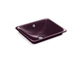 KOHLER K-5400-PL-PLM Iron Plains Rectangle Wading Pool bathroom sink with Black Plum painted underside