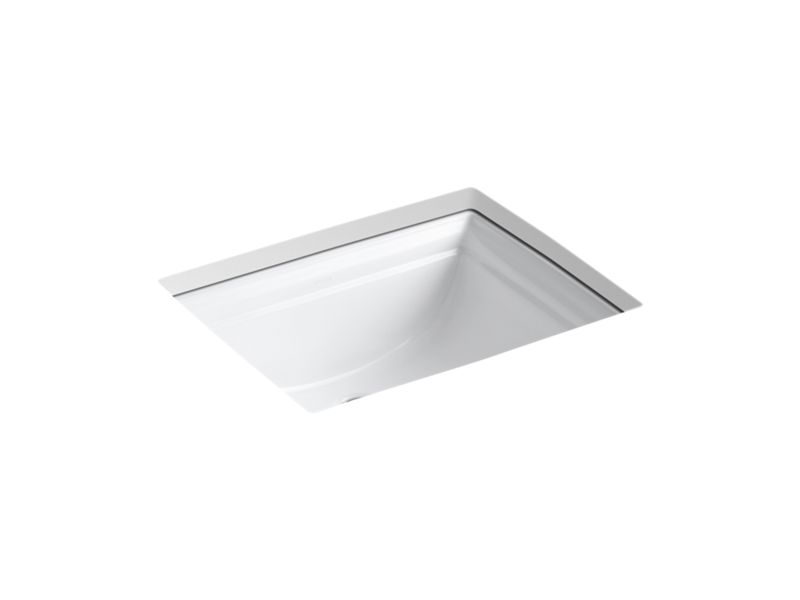 KOHLER K-2339-0 White Memoirs Undermount bathroom sink