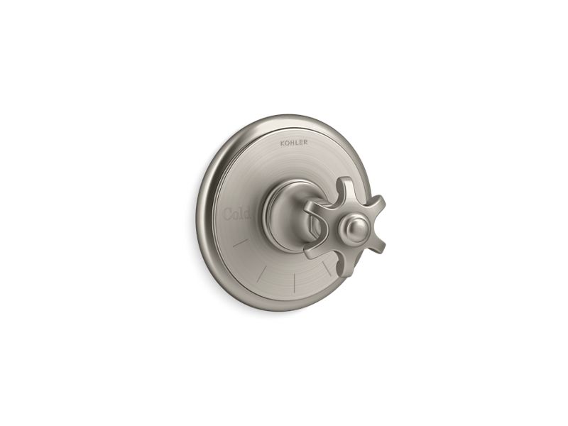 KOHLER K-T72769-3M-BN Vibrant Brushed Nickel Artifacts MasterShower temperature control valve trim with prong handle