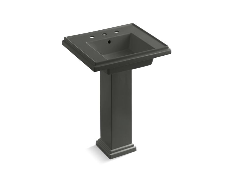 KOHLER K-2844-8-58 Tresham 24" pedestal bathroom sink with 8" widespread faucet holes