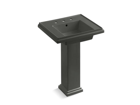 KOHLER K-2844-8-58 Tresham 24" pedestal bathroom sink with 8" widespread faucet holes