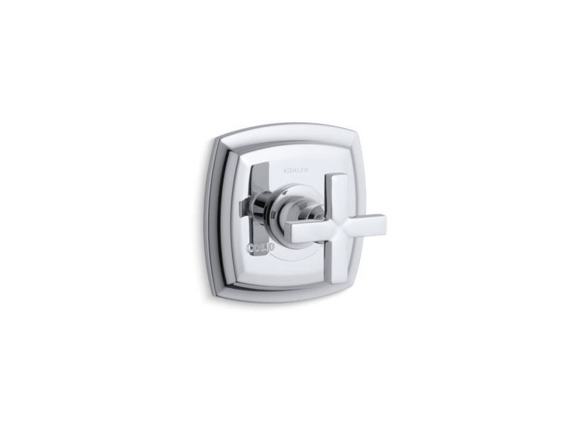 KOHLER K-T16239-3-CP Margaux Valve trim with cross handle for thermostatic valve, requires valve