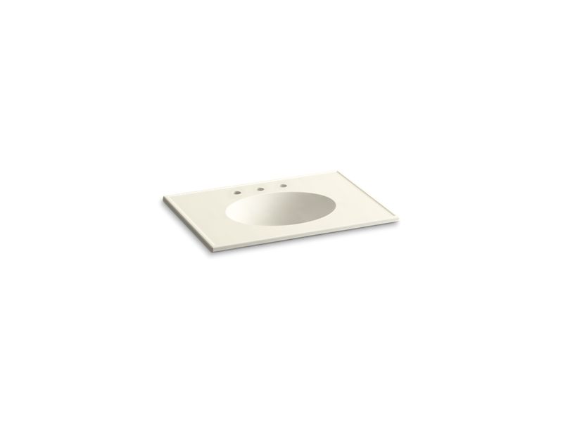 KOHLER Ceramic/Impressions K-2796-8-G83 Biscuit Impressions 31" Vitreous china vanity top with integrated oval sink