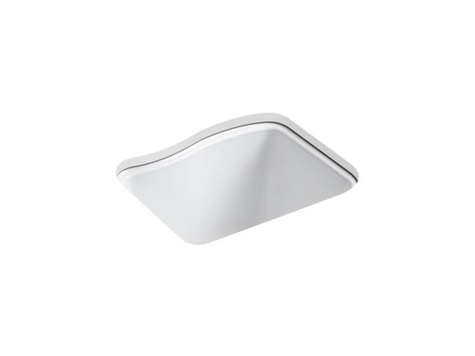 KOHLER K-6657-4U-0 River Falls 25" x 22' x 14-15/16" undermount utility sink with 4 faucet holes