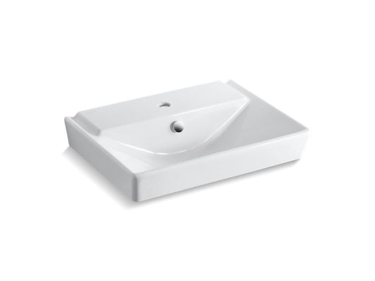 KOHLER K-5027-1-0 Reve 23" pedestal bathroom sink basin with single faucet hole