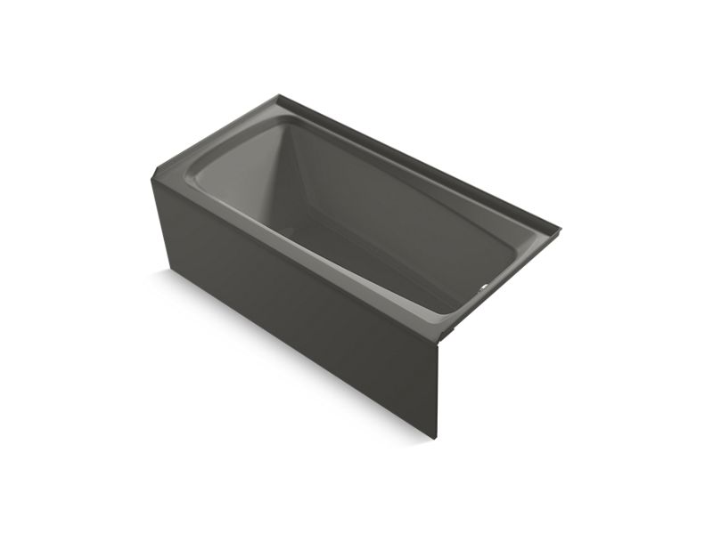 KOHLER K-26070-RA-58 Thunder Grey Irvine 60" x 30" alcove bath, right drain