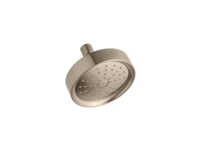 KOHLER K-939-G-BV Vibrant Brushed Bronze Purist 1.75 gpm single-function showerhead with Katalyst air-induction technology