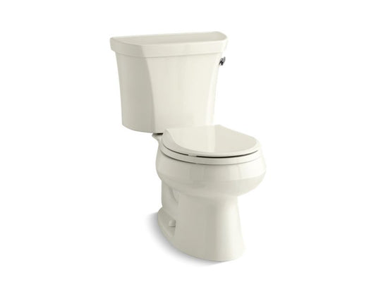 KOHLER K-3997-TR-96 Wellworth Two-Piece Round-Front Toilet, 1.28 Gpf In Biscuit