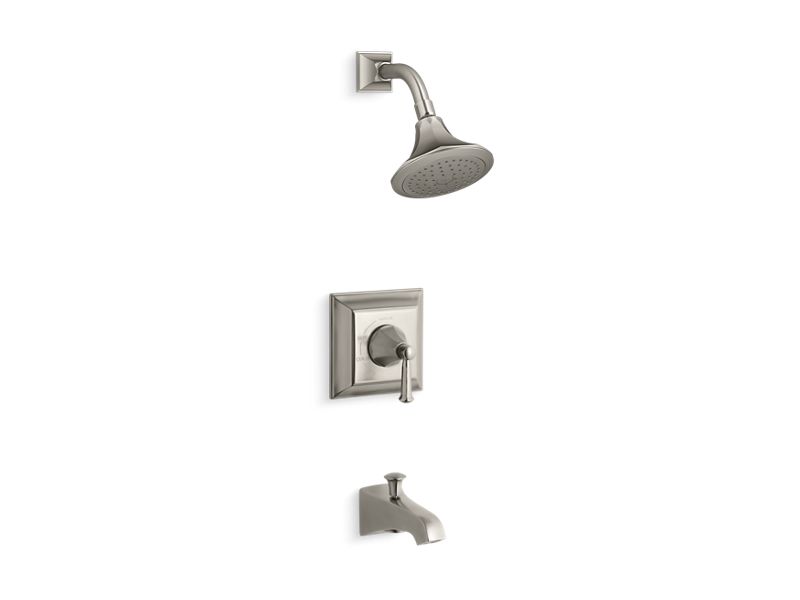 KOHLER K-TS461-4S-BN Memoirs Stately Rite-Temp bath and shower valve trim with lever handle, spout and 2.5 gpm showerhead