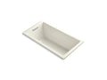 KOHLER K-1168-GHVB-96 Underscore 60" X 32" Drop-In Vibracoustic Bath With Heated Bubblemassage In Biscuit