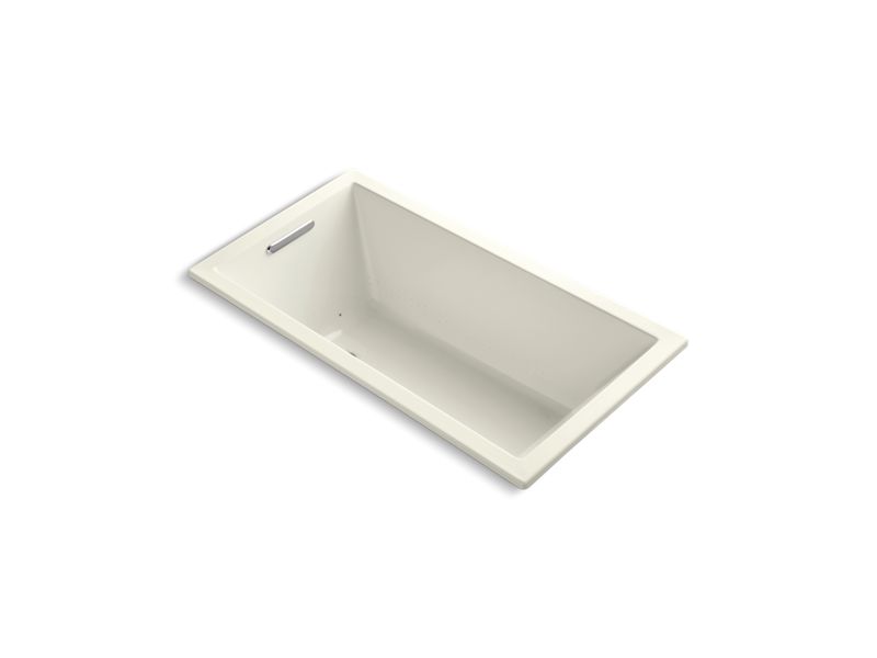 KOHLER K-1168-GHVB-96 Underscore 60" X 32" Drop-In Vibracoustic Bath With Heated Bubblemassage In Biscuit